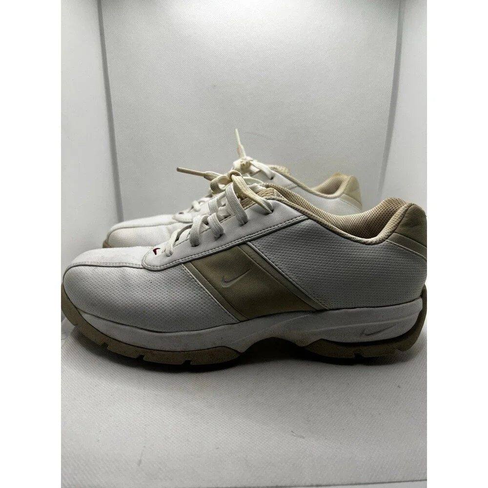 Nike Golf Sneakers Womens 8 39 Sport Performance White Leather Spikes 309888161